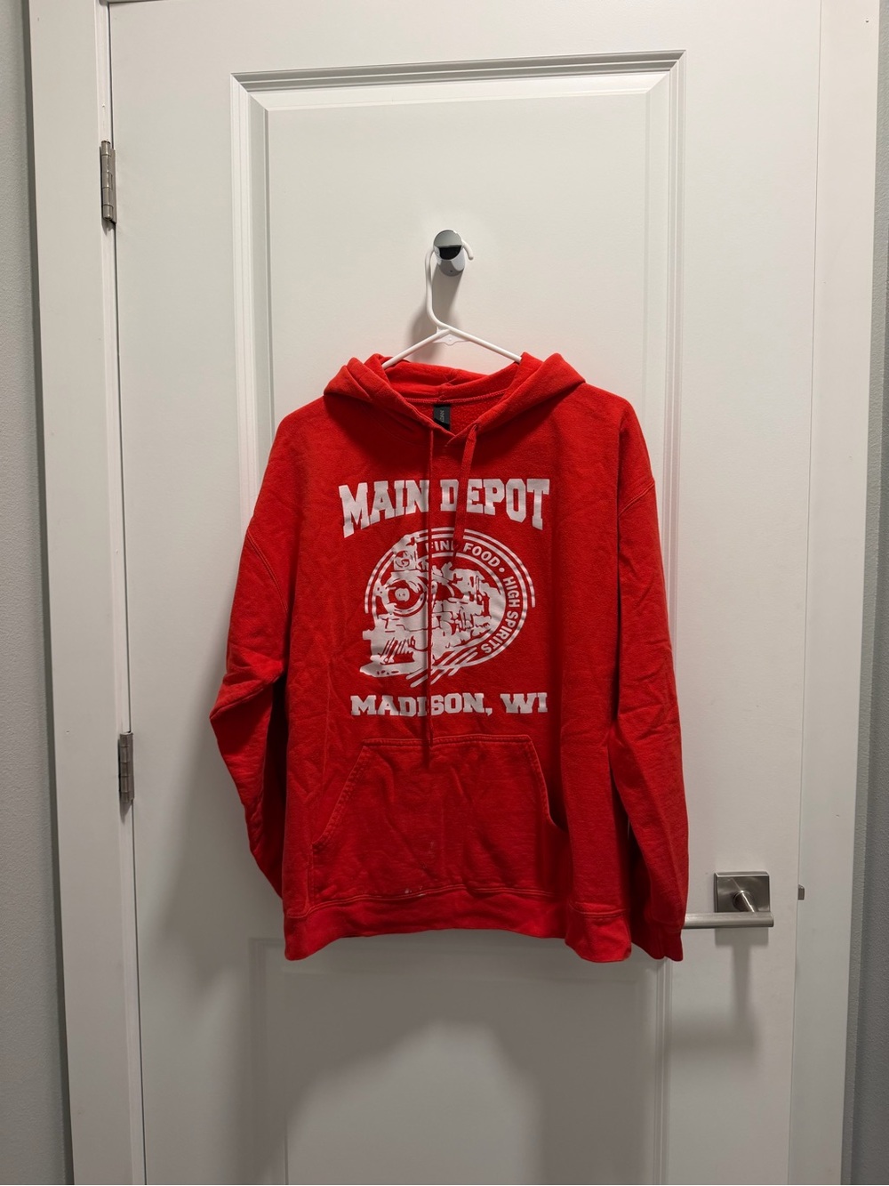 Red Hooded Sweatshirt